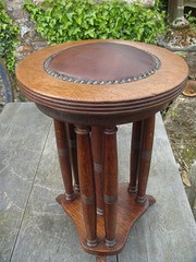 Arts  Crafts oak revolving mus