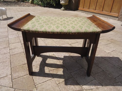 Arts & Crafts oak stool for Liberty