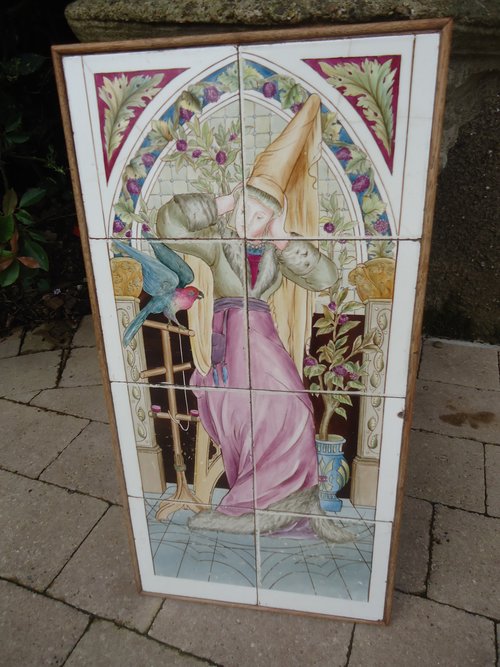 Arts & Crafts tiled panel, Henry Stacey Marks