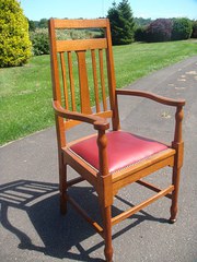 Arts  crafts Glasgow oak armch