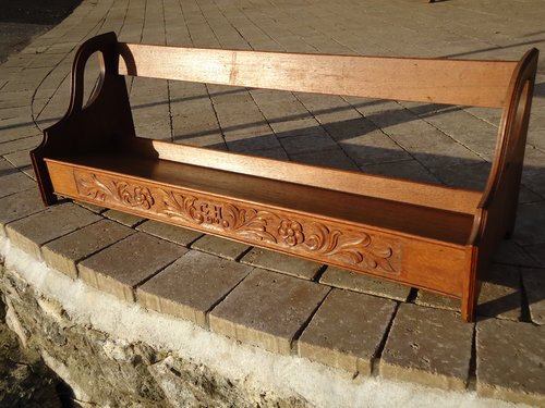 Exceptionally large Arts & Crafts carved bookstand