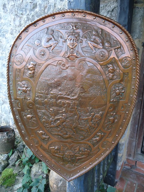 Fascinating Arts & Crafts copper shield