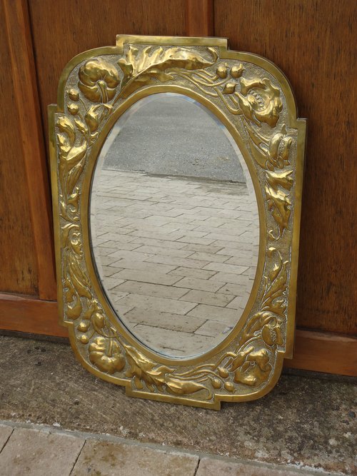 Gorgeous Arts & Crafts Scottish school mirror