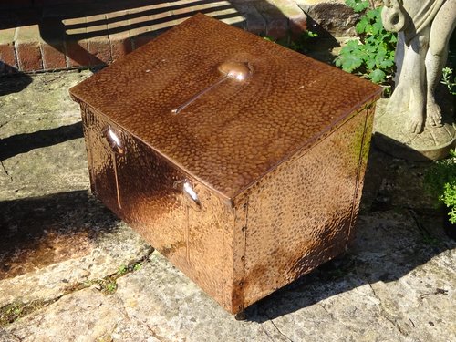 Impressive large Arts & Crafts coal box