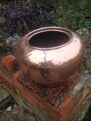 Large Arts  Crafts copper jard