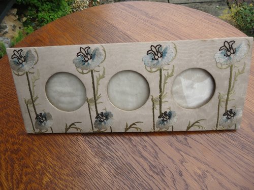 Lovely Arts & Crafts silk embroidery photo frame