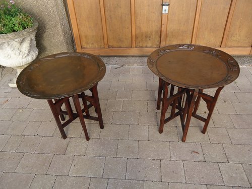 Pair of Arts & Crafts John Pearson tray tables
