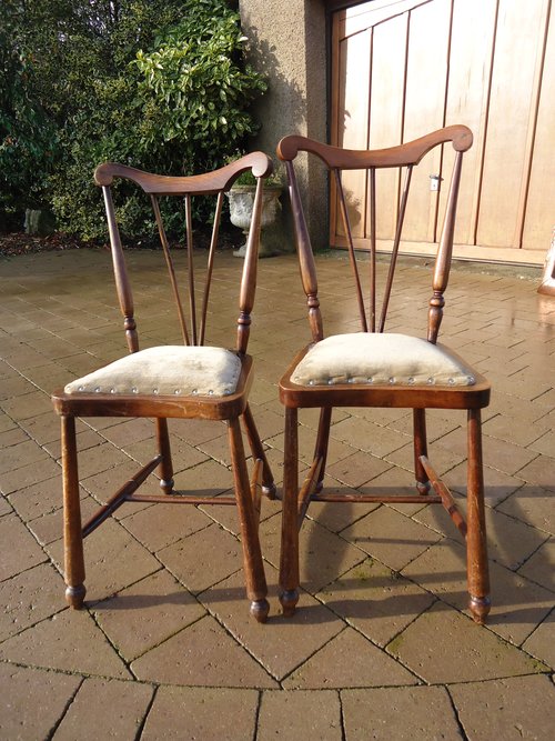 Pair of Arts & Crafts children's chairs