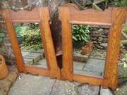 Pair of Arts & Crafts oak mirrors