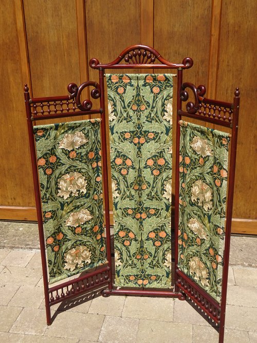 Rare Arts & Crafts 3 fold screen Liberty 1882