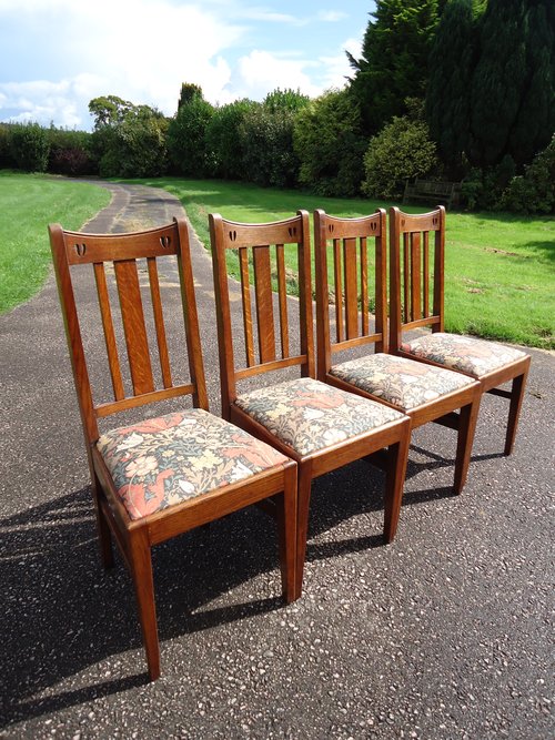 Set of Four Arts & Crafts dining chairs - E.A.Taylor