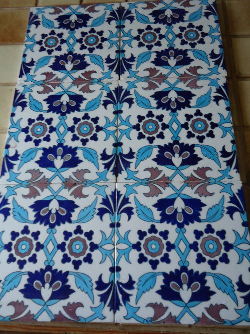 Set of six Mintons Islamic tiles