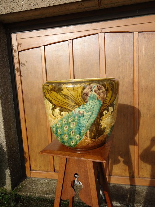 Stunning Arts & Crafts Minton's jardiniere