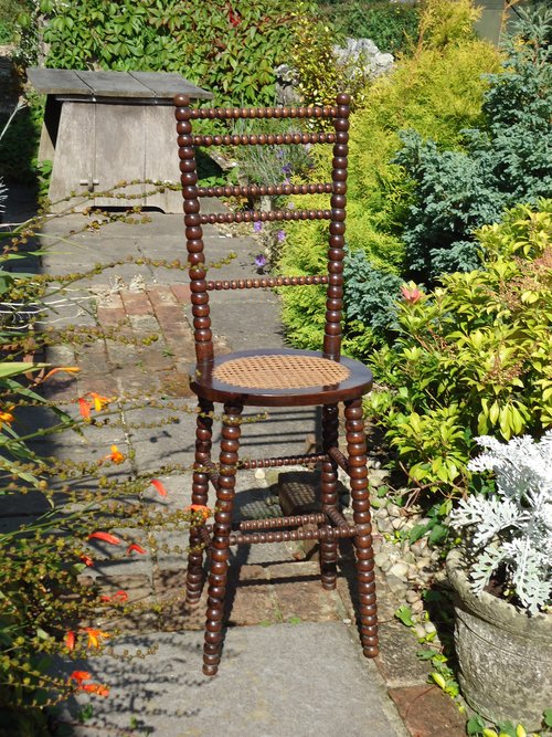 Victorian Bobbin turned Child's Correction Chair