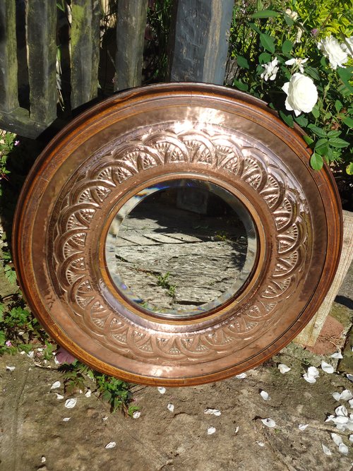 Stunning large Arts & Crafts mirror - Keswick?