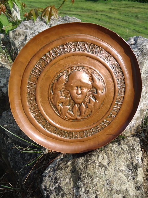 Unusual Arts & Crafts Shakespeare tray