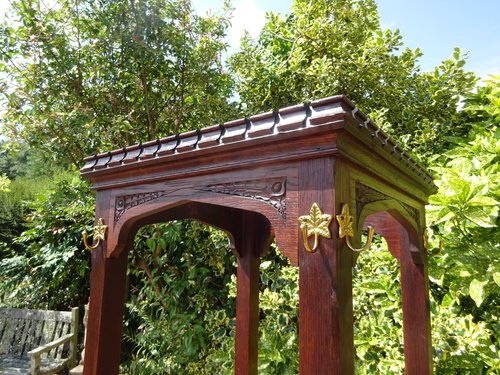 Unusual Arts & Crafts hall stand.
