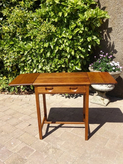 Unusual Arts & Crafts oak side table
