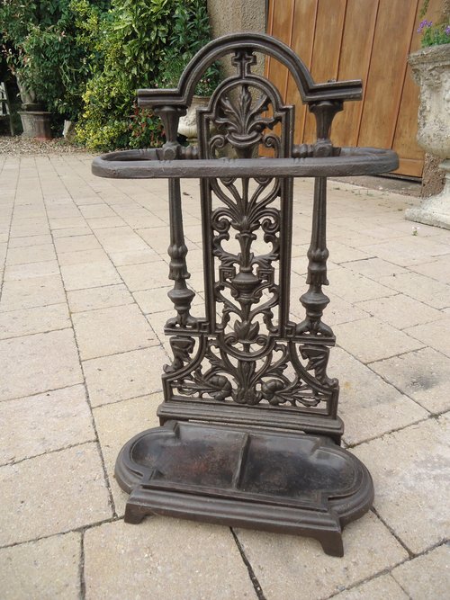 Unusually Small Cast iron umbrella stand