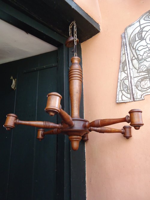Very rare William Birch centre hanging light