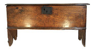18th century elm boarded chest