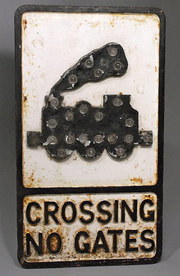 Steam train railway crossing s