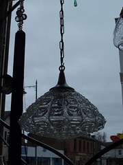 Swedish 1960s glass ceiling li