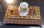 A Tunbridge ware desk stand wi