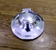 antique silver solid silver capstan inkwell i Solid silver capstan inkwell i