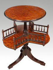 Amboyna and ebony book table