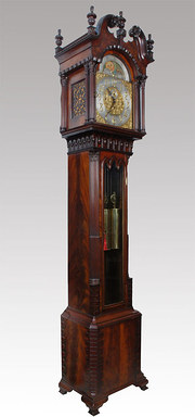 antique clocks & timepieces chippendale revival mahogany e Chippendale revival mahogany e