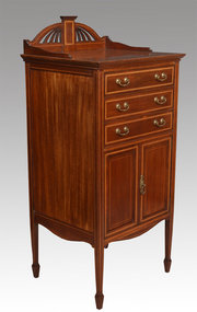 antique furniture edwardian mahogany inlaid musi Edwardian mahogany inlaid musi