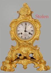 French gilt ormolu mantle cloc