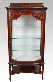 Mahogany Inlaid bow display ca