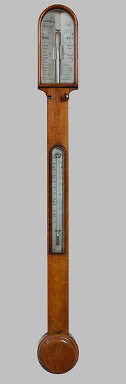 Oak dome top stick barometer