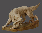Royal Dux figure of a setter