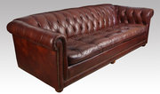 Vintage Burgundy leather chest