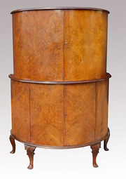 Walnut cocktail cabinet