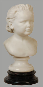 marble bust of a young child