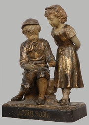 terracotta figure of two child