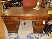 Victorian Leather Topped Mahog