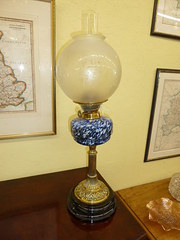 Victorian Oil Lamp Made of Bra