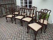 Set of 8 Edwardian Mahogany Di