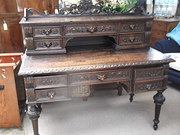 Carved Oak desk