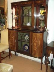 Edwardian inlaid display cabin