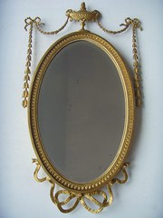 Adam Style Oval Gilt Mirror wi