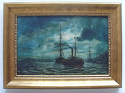 antique art, paintings, pictures bernard hemy 18551913 oil moon Bernard Hemy 18551913 Oil Moon