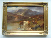 antique art, paintings, pictures charles w oswald oilcanvas hig Charles W Oswald OilCanvas Hig