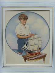 HB 1920s Watercolour Young Boy