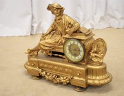 antique clocks & timepieces french gilded clock French Gilded Clock